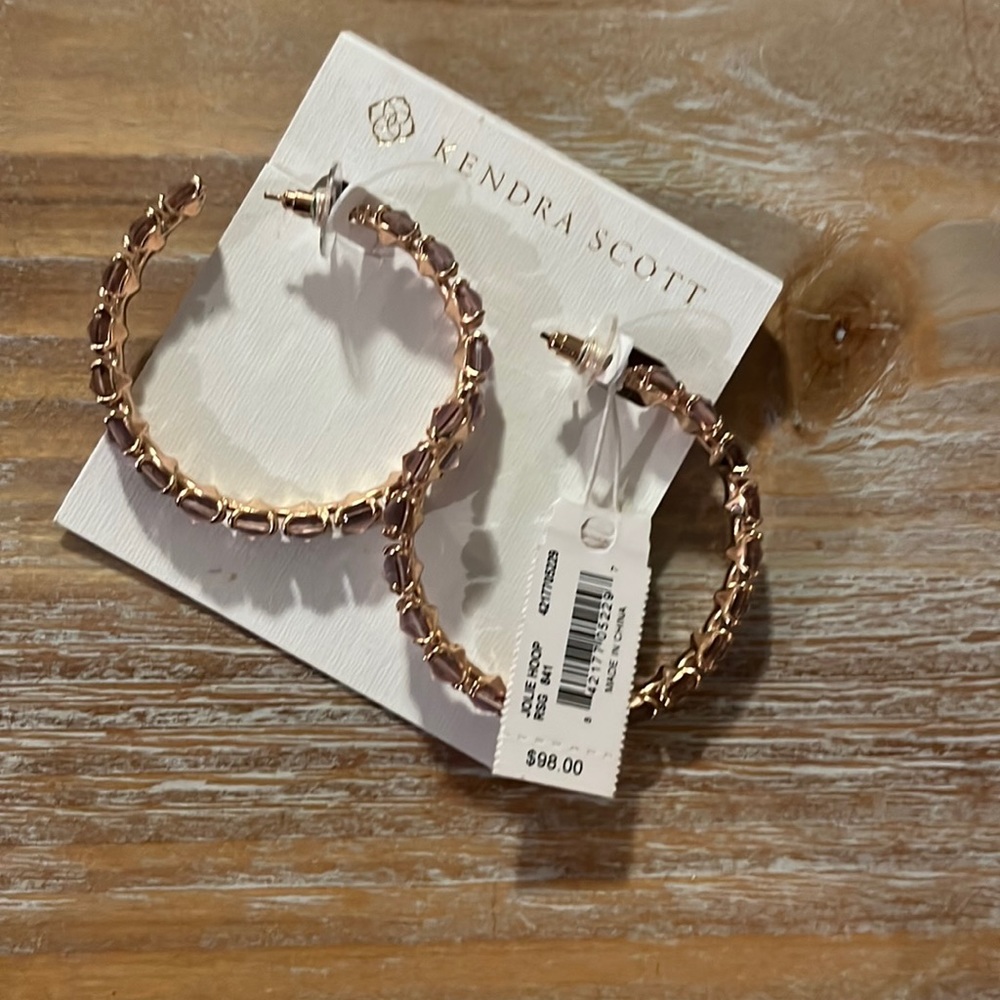 Kendra Scott Jolie Hoops Peach Ombré Rose Gold